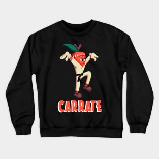 Martial Arts Karate Carrot Cartoon Crewneck Sweatshirt